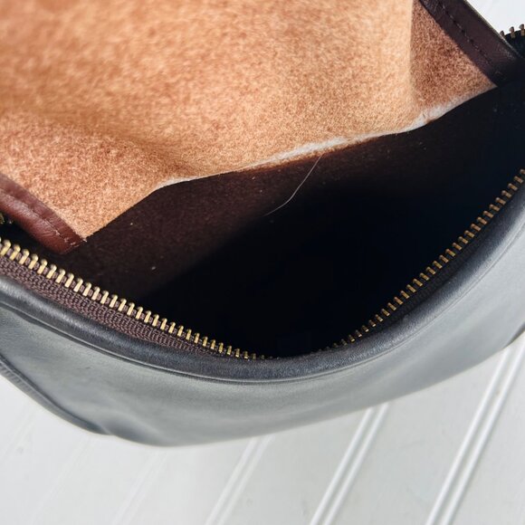 Vintage Coach Black Leather Small Ergo Mini Zip Handbag #9020 Made In The USA 19 - Picture 11 of 12